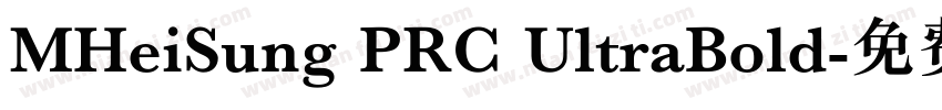 MHeiSung PRC UltraBold字体转换